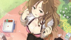 Flowers green eyes pantyhose bra cleavage underwear hentai open 