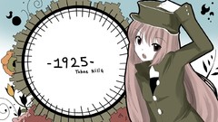 Flowers hats red eyes pink hair long hair uniforms vocaloid