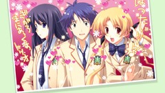 Flowers head Anime long hair short hair seifuku game cg 