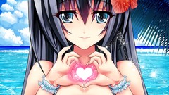 Flowers Hearts bikini huge boobs Kyoukai Senjou no Horizon 