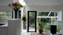 Flowers interior window panes