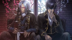 Flowers Katana Anime Vampires Cigarettes pale Swords vampire 