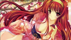 Flowers kimono revolution anime girls cleavage Japanese clothes 