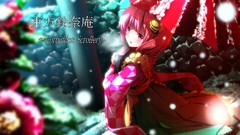 Flowers kimono scarfs anime girls touhou video games Motoori 