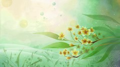 Flowers leaves abstract