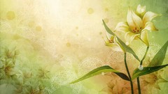 Flowers leaves abstract