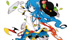 Flowers leaves stones fire weapons white background hats 