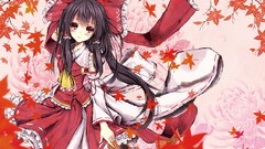 Flowers leaves Trees dress tie red eyes blush smiling long hair 