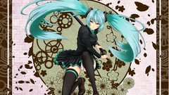 Flowers leaves weapons abstract Katana Anime long hair anime 