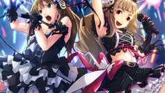 Flowers lights red eyes Ribbons microphones skirts long hair 