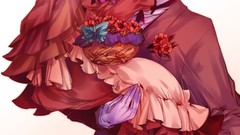 Flowers Little Red Riding Hood Anime blondes boots brunettes 