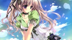 Flowers long hair anime girls izumi tsubasu twintails hair 