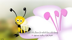 Flowers love bees honey Quotes Majd Elhaj