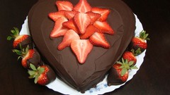 Flowers love chocolate cake Sweets