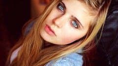 Flowers love woman blondes blue eyes