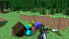 Flowers minecraft steve cinema 4d tapeta