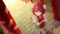 Flowers Money coins red eyes Ribbons paths skirts anime girls 