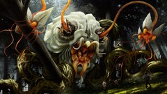 Flowers Monsters paintings horror artwork fantasy art