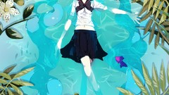 Flowers nature Animals fish Plants navel schoolgirls bows 