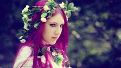 Flowers nature brown eyes redheads