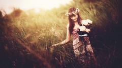 Flowers nature woman dress asians