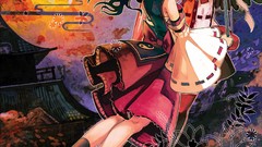 Flowers night moon wings dress hats socks flying red eyes red 