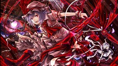 Flowers night Stars red moon weapons roses wings dress hats 