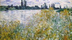 Flowers paintings impressionism rivers Claude Monet