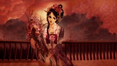 Flowers paintings kimono anime girls Japanese clothes