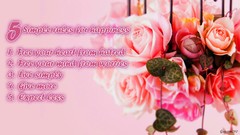 Flowers pink background happy Quotes