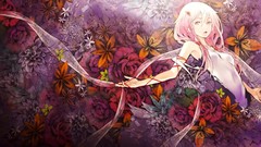 Flowers pink hair anime girls guilty crown yuzuriha inori