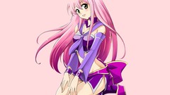 Flowers pink hair long hair anime girls