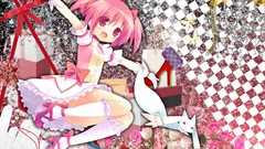 Flowers pink hair mahou