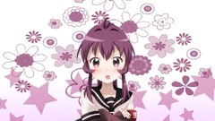 Flowers purple hair purple