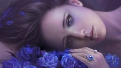 Flowers purple thinking fantasy