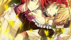 Flowers red dress suit wink umineko no naku koro ni ushiromiya 