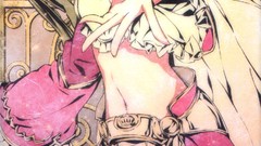 Flowers red eyes pink hair anime girls scans Lulu (Wand of 