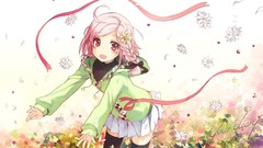 Flowers red eyes Ribbons bows stockings hoodies skirts blush 