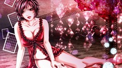 Flowers red roses Cards lips Hearts sitting floor barefoot 