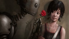 Flowers robot fantasy art
