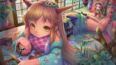 Flowers room balls cats dolls Plants Cards horns beds curtains 