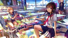 Flowers room Plants glasses tie Giraffes navel sitting 