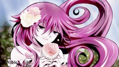 Flowers roses Anime pink hair pink eyes anime girls pandora 