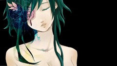 Flowers roses Anime tears long hair anime girls vocaloid green 