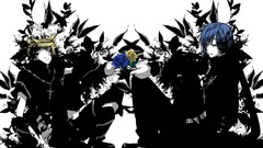 Flowers roses blondes blue hair blue eyes green eyes short hair 