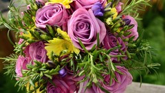 Flowers roses bouquet buds bucket