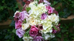 Flowers roses bouquet Hydrangeas
