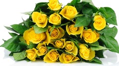 Flowers roses bouquet yellow flowers