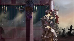 Flowers roses Candles Anime suit brunettes kuroshitsuji 