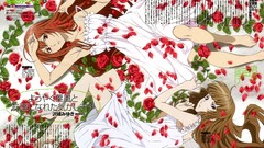 Flowers roses dress magician Princess long hair anime girls 